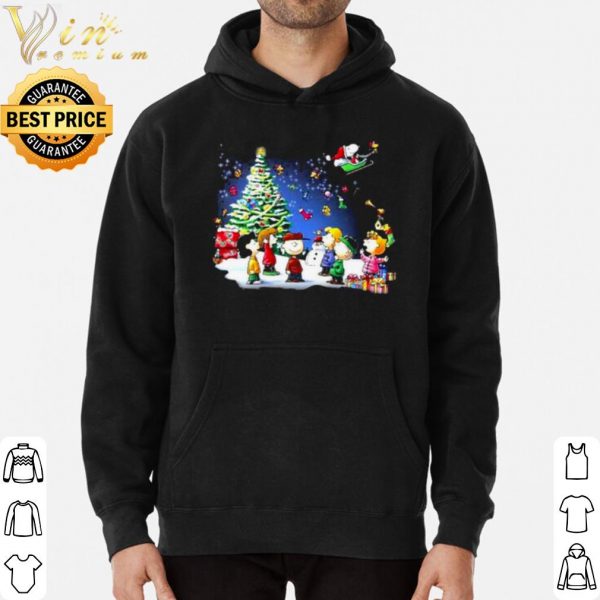 Santa Snoopy Woodstock The Peanuts Christmastree shirt 3