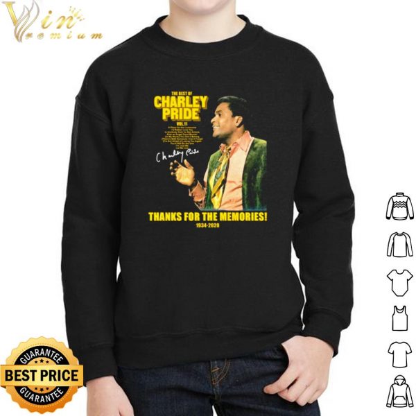 The Best Of Charley Pride Thank For The Memories 1934 2020 Signature shirt 2