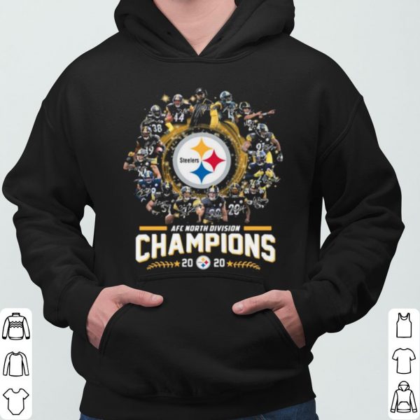 AFC north division Champions 2020 Pittsburgh Steelers signatures shirt 3