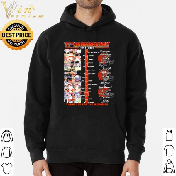 Cleveland Browns 77th Anniversary Thank The Memories Signatures shirt 3