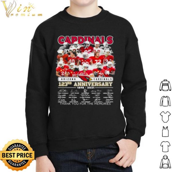 Arizona Cardinals 123rd Anniversary Thank The Memories Signature shirt 2