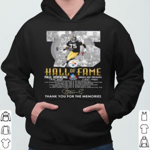 75 Paul Hornung Hall Of Fame Thank You For The Memories Signature shirt 5
