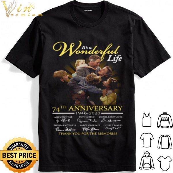 It's A Wonderful Life Anniversary Thank The Memories Signatures shirt 1