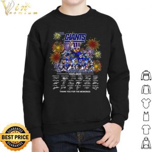 The New York Giants 95th Anniversary Thank You The Memories Signatures shirt 4