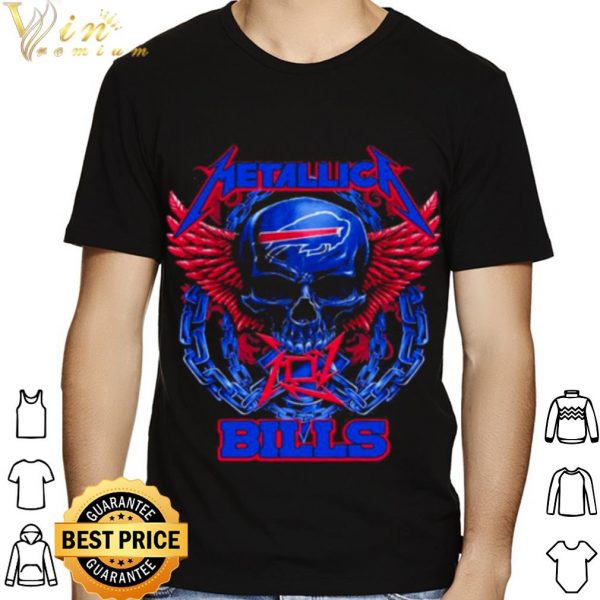 Buffalo Bills Skull Metallic shirt 1