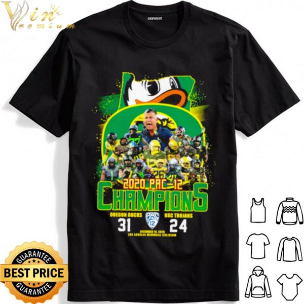 2020 Pac 12 Champions Oregon Usc Trojans 31 24 shirt 1