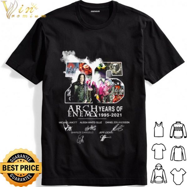 26 Years Of Arch Enemy 1995 2021 Signature shirt 1