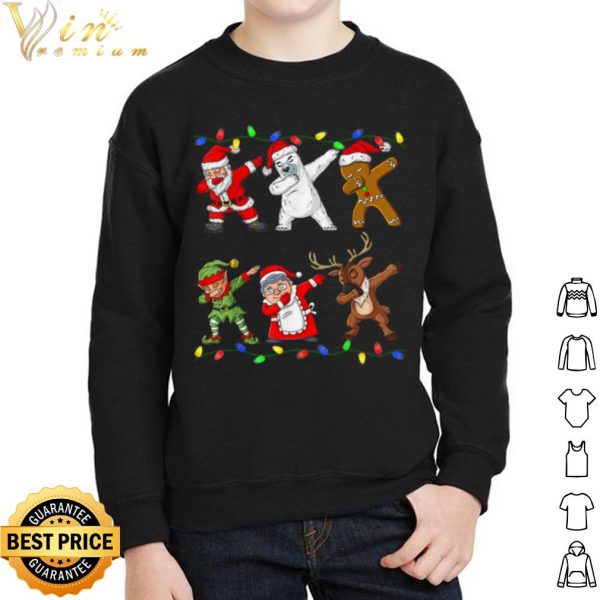 Christmas Dabbing Santa Elf And Friends shirt 2