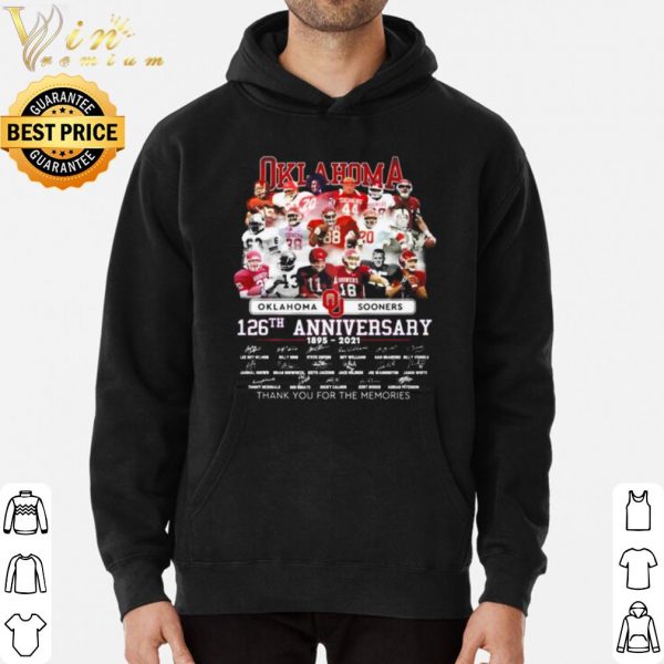 Oklahoma Sooners 126th Anniversary Thank The Memories Signature shirt 3