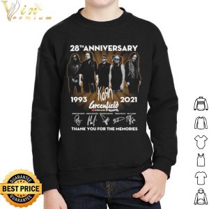 28th anniversary Korn Greenfield thank you for the memories signatures shirt 4