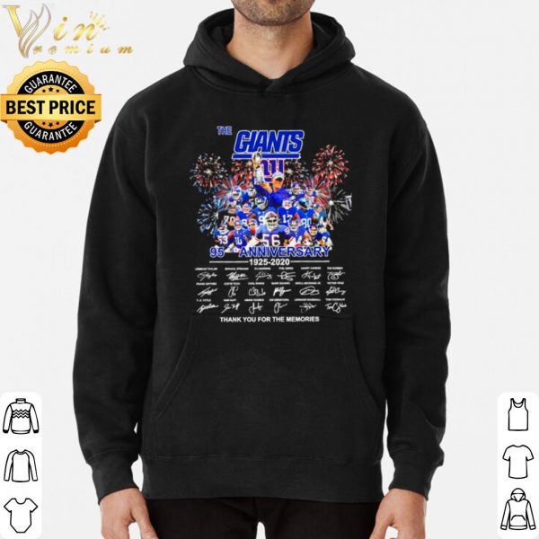 The giants 95 anniversary 1925 2020 thank the memories new year 2021 shirt 3