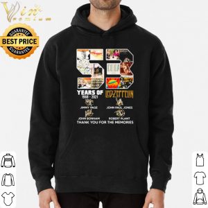 53 Years Of 1968 2021 led Zeppelin Thank You For The Memories Signature shirt 5