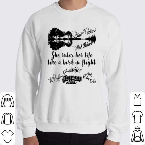 She Rules Her Life Like A Bird In Flight Fleetwood Mac Signature shirt 3