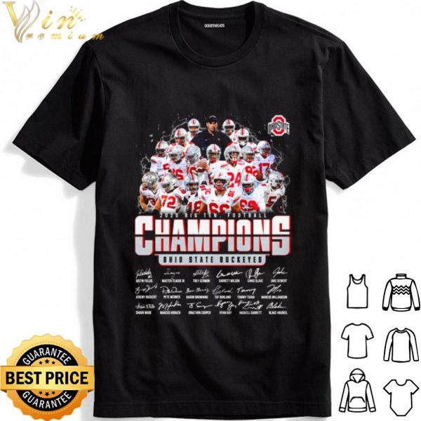 Ohio State Buckeyes 2020 Big Ten Football Champions Signature shirt 1