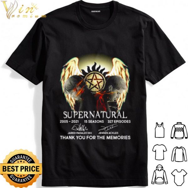 Supernatural 2005 2021 Thank You For The Memories Signature shirt 1