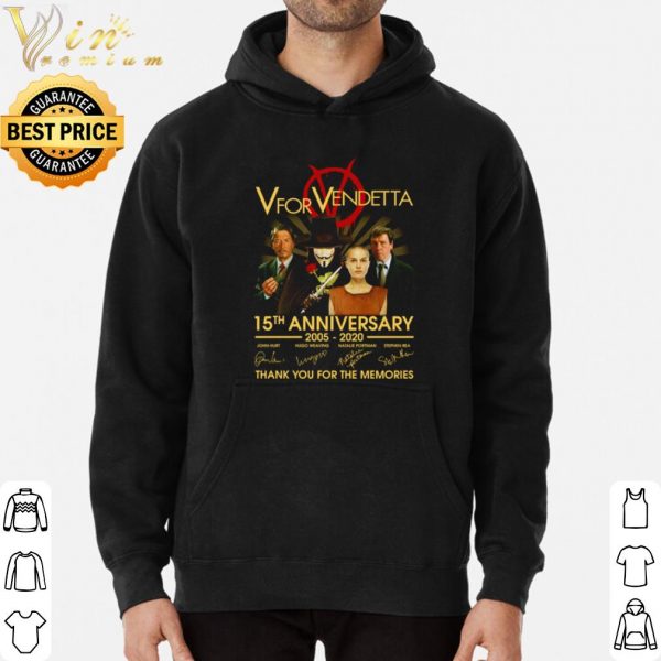 V For Vendetta 15th Anniversary Thank You For The Memories Signature shirt 3