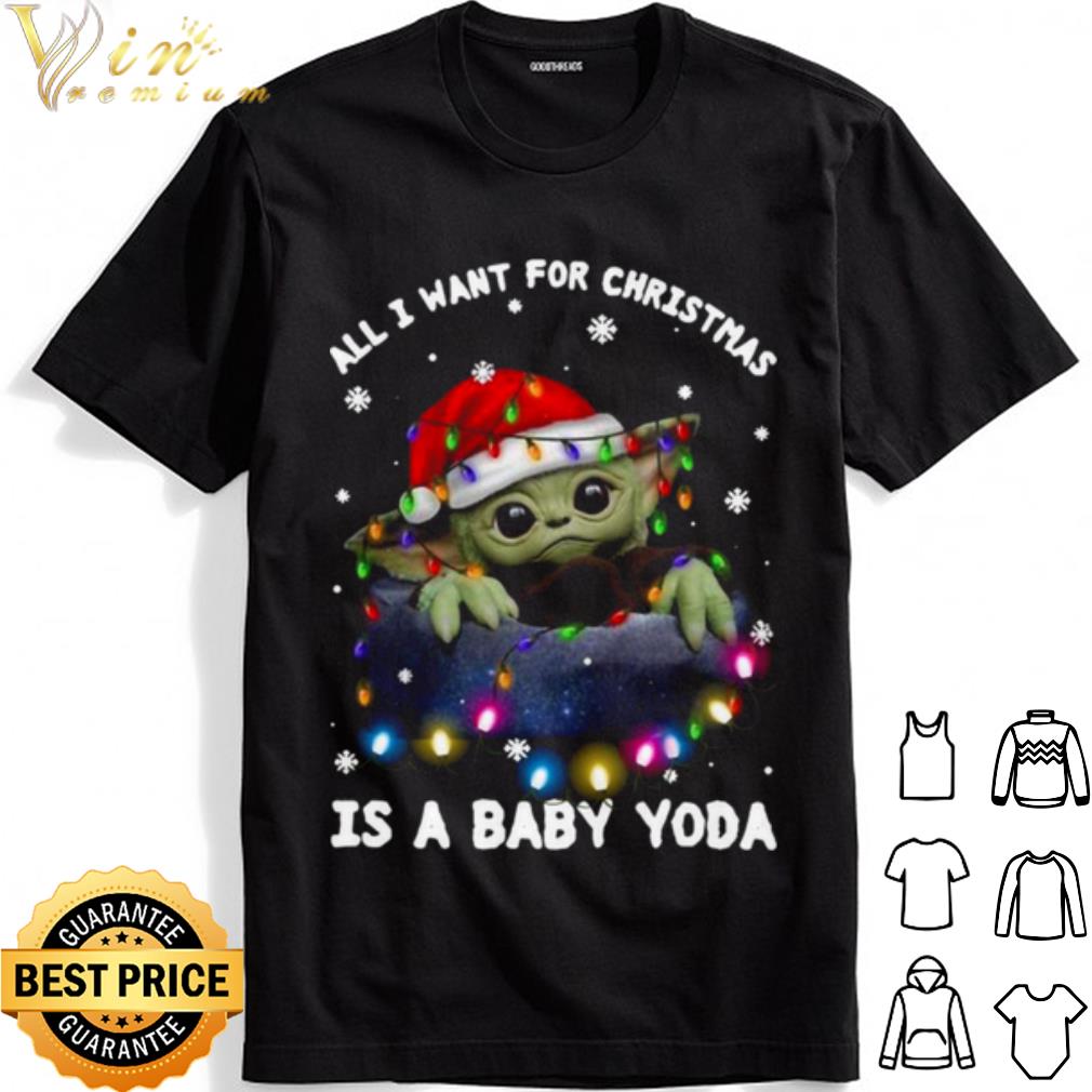 All I Want For Christmas Is Baby Yoda Christmas Light shirt All I Want For Christmas Is Baby Yoda Christmas Light shirt 1