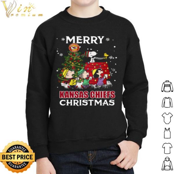 The Peanuts Merry Kansas City Chiefs Christmas Tree shirt 2