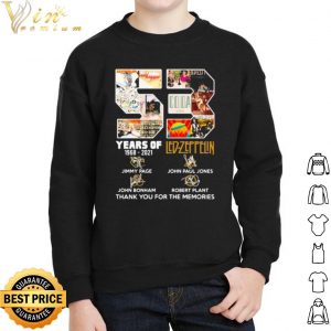 53 Years Of 1968 2021 led Zeppelin Thank You For The Memories Signature shirt 4