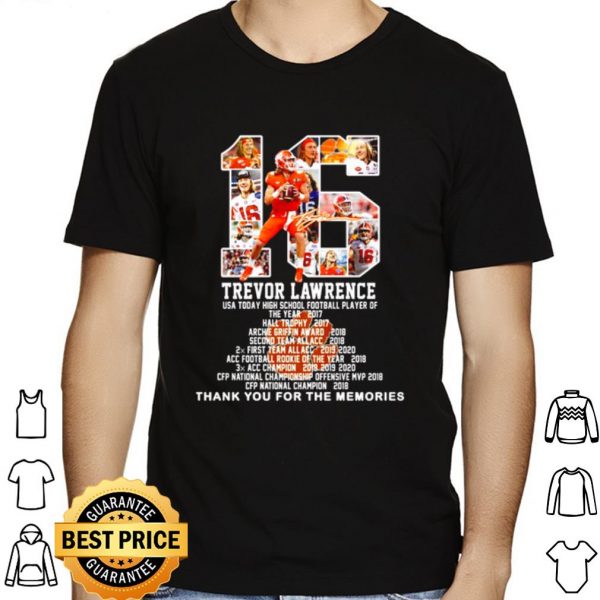 16 Trevor Lawrence Usa Today High School Football Thank The Memories shirt 1
