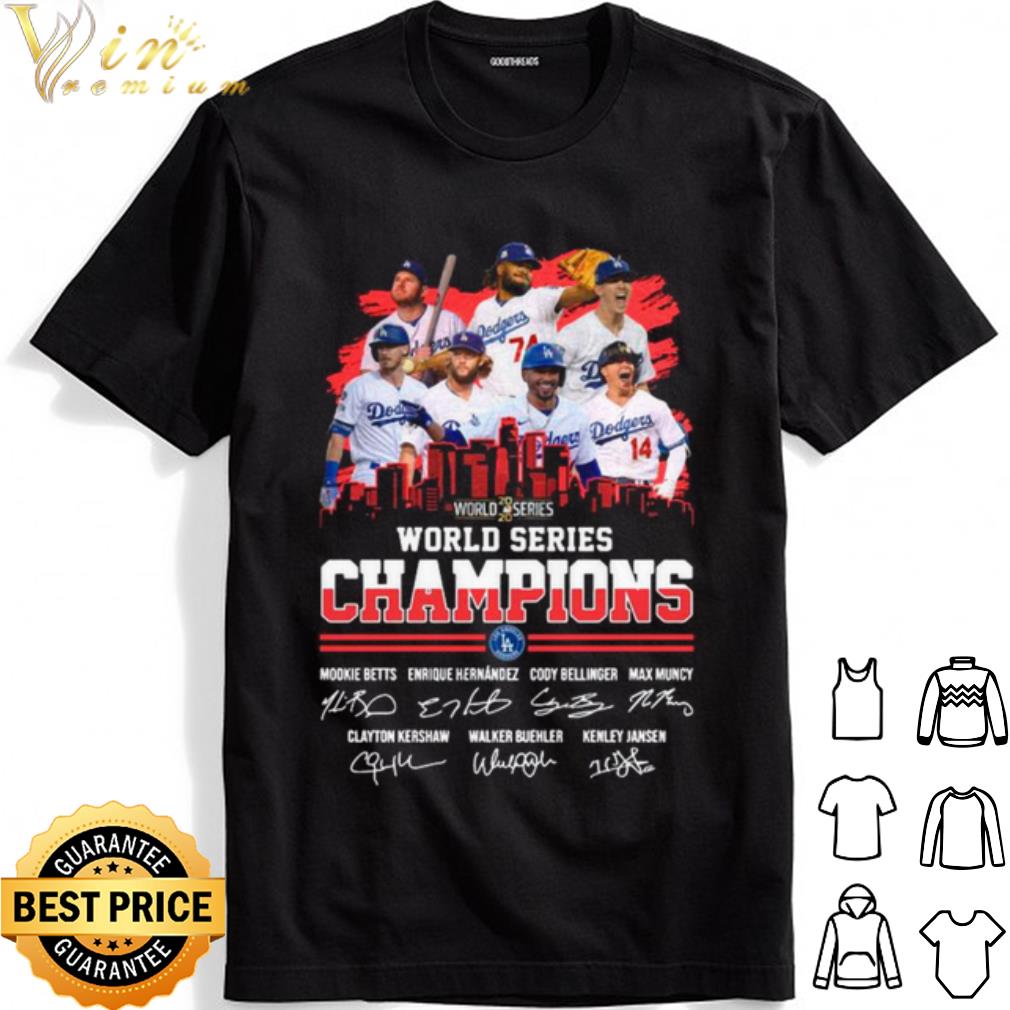 Los Angeles Dodgers 2020 World Series Champions Signatures shirt Los Angeles Dodgers 2020 World Series Champions Signatures shirt 1