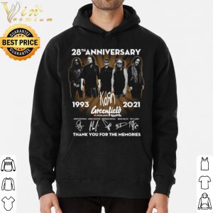 28th anniversary Korn Greenfield thank you for the memories signatures shirt 5