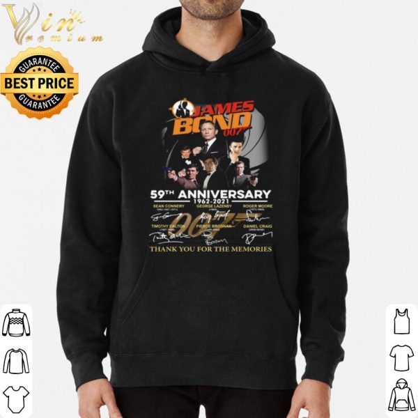 James Bond 007 59th Anniversary Thank You For The Memories Signatures shirt 3