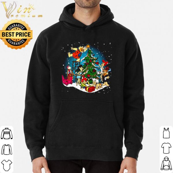 A Flintstone Christmas characters chibi Christmas tree shirt 3