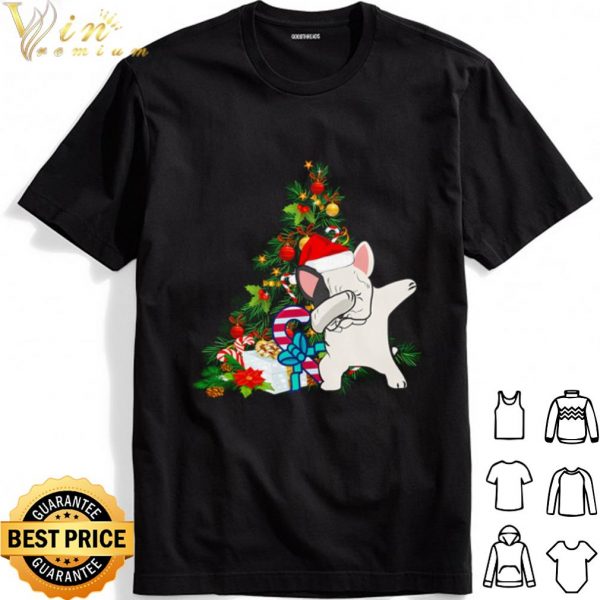 French Bulldog Dabbing Christmas Tree shirt 1