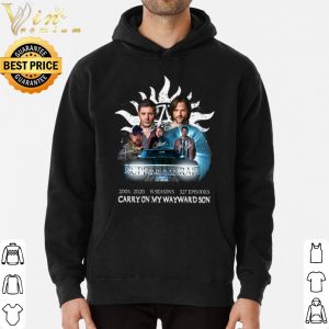 Supernatural 2005 2020 Carry On My Wayward Son Signature shirt 5