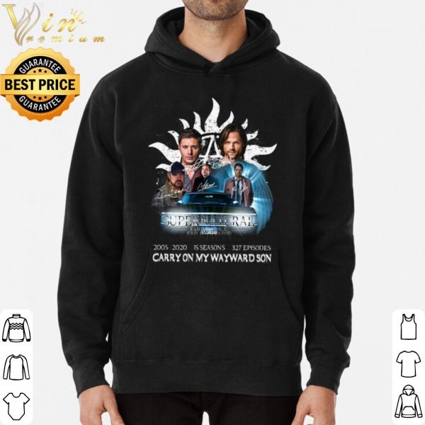 Supernatural 2005 2020 Carry On My Wayward Son Signature shirt 3