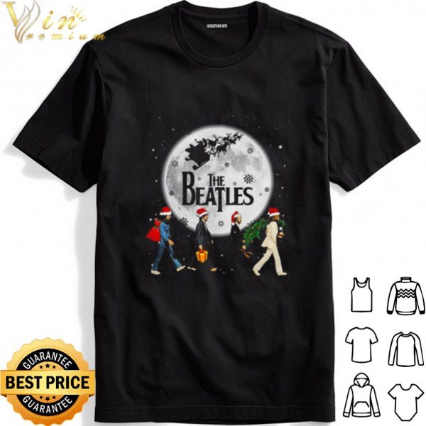 The Beatles Santa Walk On The Moon Merry Christmas shirt 1