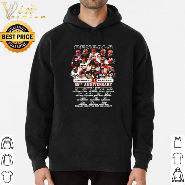 Cincinnati Bengals 55th Anniversary Thank You For The Memories Signature shirt 3
