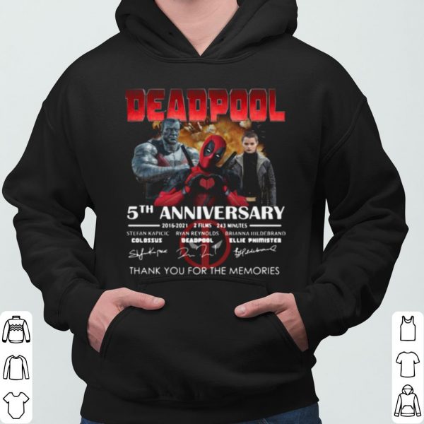 Deadpool 5th Anniversary Thank You For The Memories Signatures shirt 3