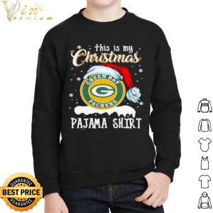Green Bay Packers Pajama Hat Santa This Is My Christmas shirt 4