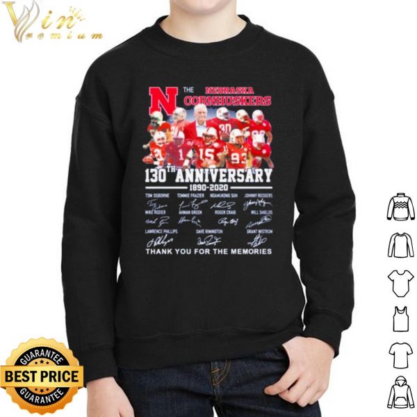 The Nebraska Cornhuskers Anniversary Signature Thank The Memories shirt 2