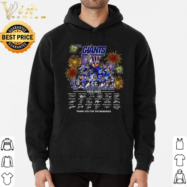 The New York Giants 95th Anniversary Thank You The Memories Signatures shirt 3