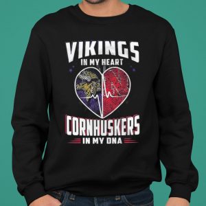 Vikings In My Heart Cornhuskers In My DNA shirt 4