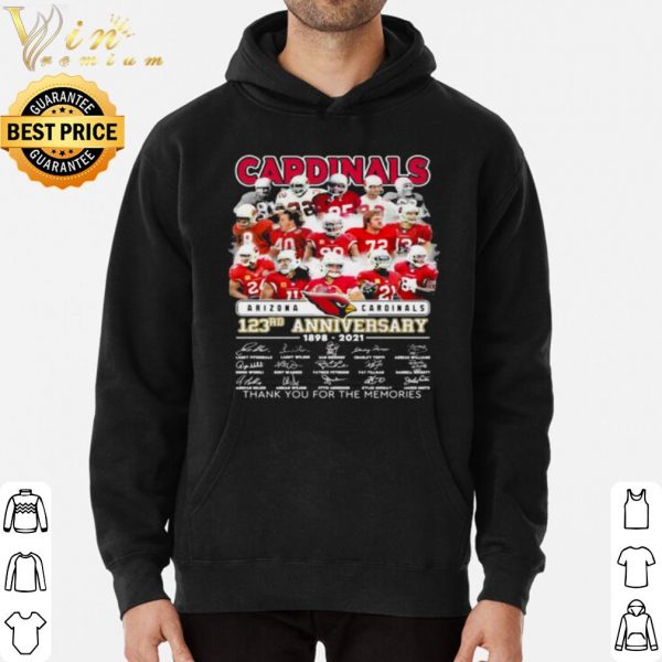Arizona Cardinals 123rd Anniversary Thank The Memories Signature shirt 3