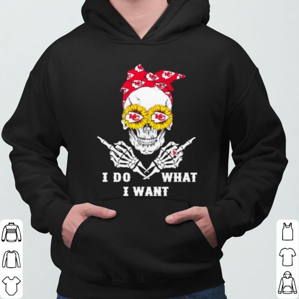 Skull I Do What I Want Ribbon Logo Kansas City Chiefs shirt 3