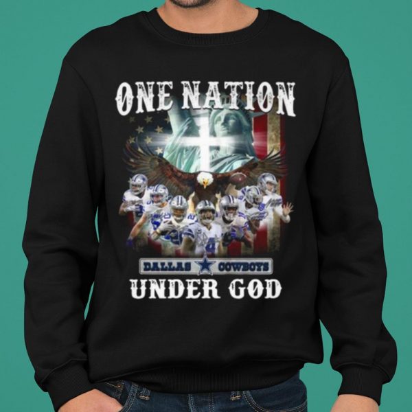 One Nation Dallas Cowboys Under God American Flag shirt 2