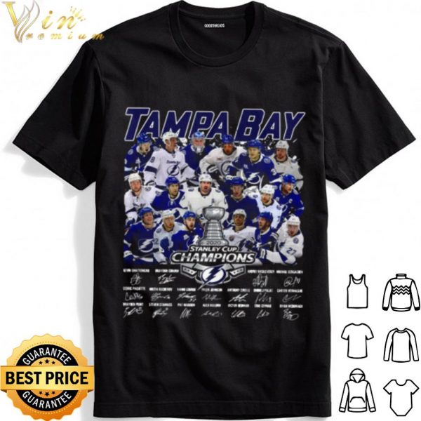 Tampa Bay Stanley Cup Champions 2020 Signatures shirt 1