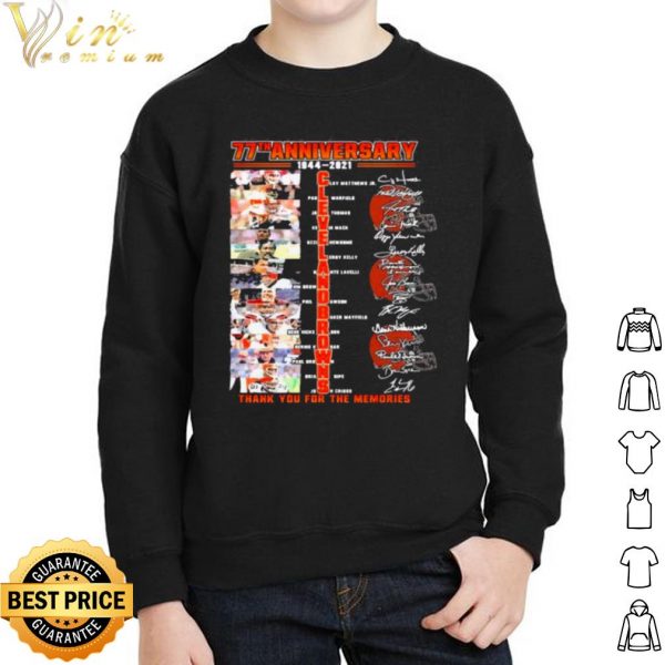 Cleveland Browns 77th Anniversary Thank The Memories Signatures shirt 2