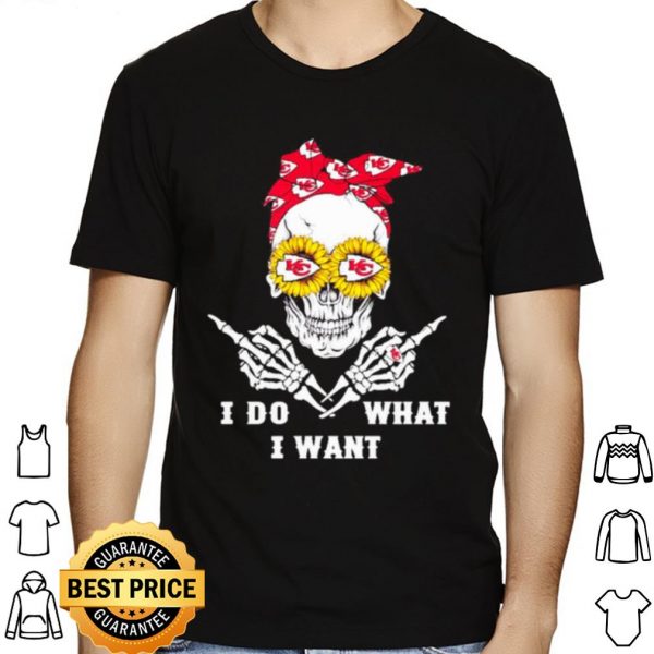 Skull I Do What I Want Ribbon Logo Kansas City Chiefs shirt 1