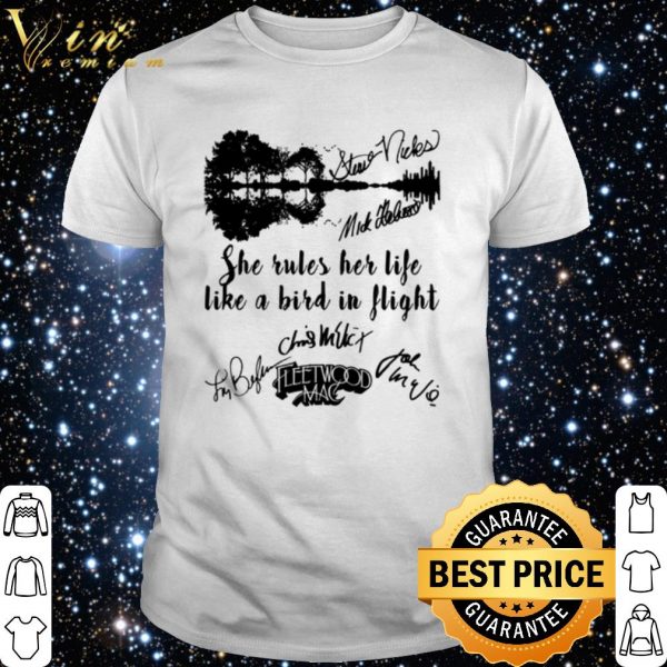 She Rules Her Life Like A Bird In Flight Fleetwood Mac Signature shirt 1