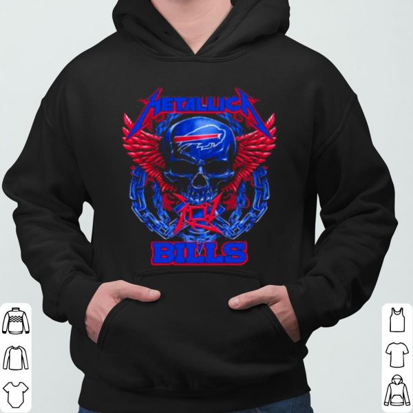 Buffalo Bills Skull Metallic shirt 3