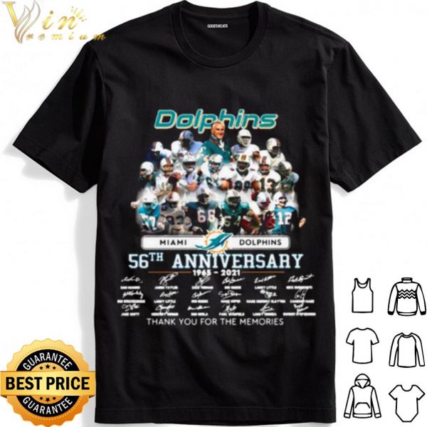 Miami Dolphins 56th Anniversary Thank For The Memories Signatures shirt 1