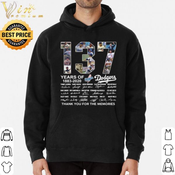 137 Years Of Los Angeles Dodgers Thank You For The Memories Signatures shirt 3