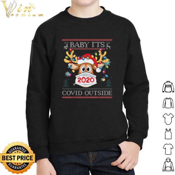 Reindeer Baby It's Covid Outside Christmas shirt 2