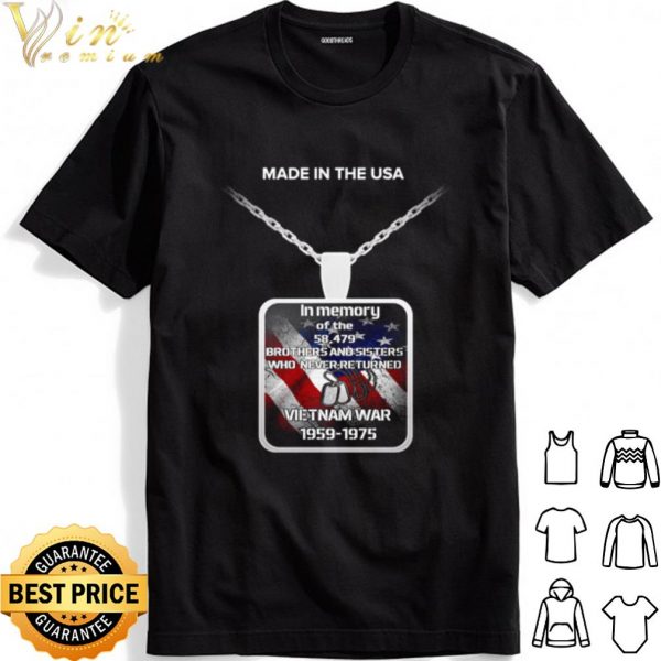 Made In The Usa In Memory Of The 58479 Brother And Sister shirt 1